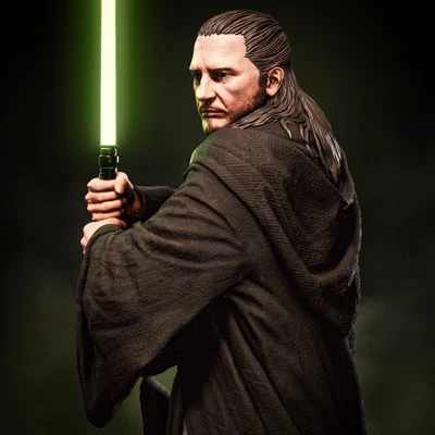Qui-Gon Jinn Star Wars 3D Printed Figure, Unpainted Jedi Master Model Kit - Image 1 of 4