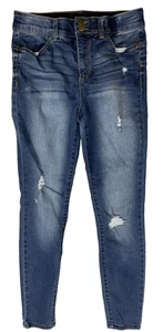 Vylette Damen High Rise Stretchy Waist Skinny Distressed Blue Jeans 28 x 28 - Bild 1 von 8