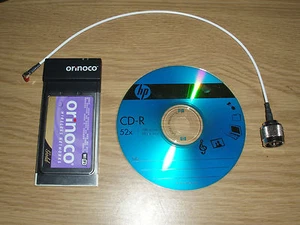 CARTE CARTE D'IDENTITÉ ET CD SANS FIL APPLE NEWTON 2100/2000 EMATE ORINOCO OR - Photo 1 sur 2