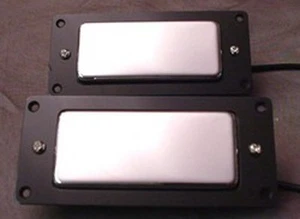 PAR DE PASTILLAS DE BAJO CROMADAS HUMBUCKER ESTILO BAJO VIOLÍN - JUEGO DE PASTILLAS - Imagen 1 de 5