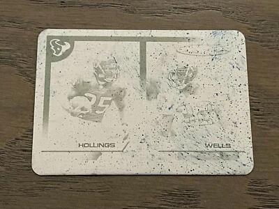 2005 Topps Total Printing Plate 1/1 Tony Hollins Jonathan Wells Houston Texans - Image 1 of 2