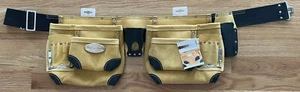 Style N Craft Full Grain Leather Tool Belt Style #93428 Yellow and Black NEW - Picture 1 of 6