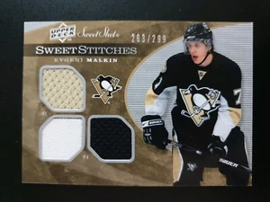 2007-08 Sweet Shot Sweet Stitches Triples #SSTEM Evgeni Malkin (3CLR) #263/299 - Bild 1 von 2