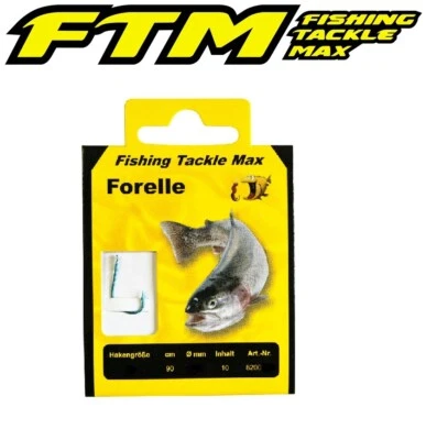 FTM Forellenhaken gebunden,90 cm verschiedene Größen