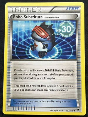 ROBO SUBSTITUTE 102/119 - 2014 XY PHANTOM FORCES NON HOLO Pokemon CARD - NM LP - Image 1 of 2