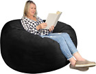 Large Bean Bag Chair: 3 Ft Memory Foam Bean Bag Chairs for Adults with Filling,A