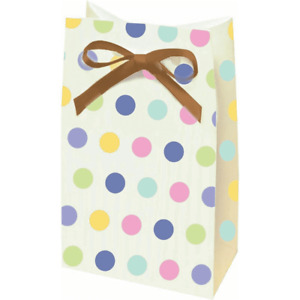 Baby Shower Bags Favor Bags Boxes Multi Color Polka Dot Birthday Party Supply 12