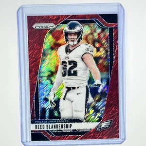 2024 Panini Prizm FOTL Red Shimmer Prizm /35 Reed Blankenship SSP Eagles - Imagen 1 de 3