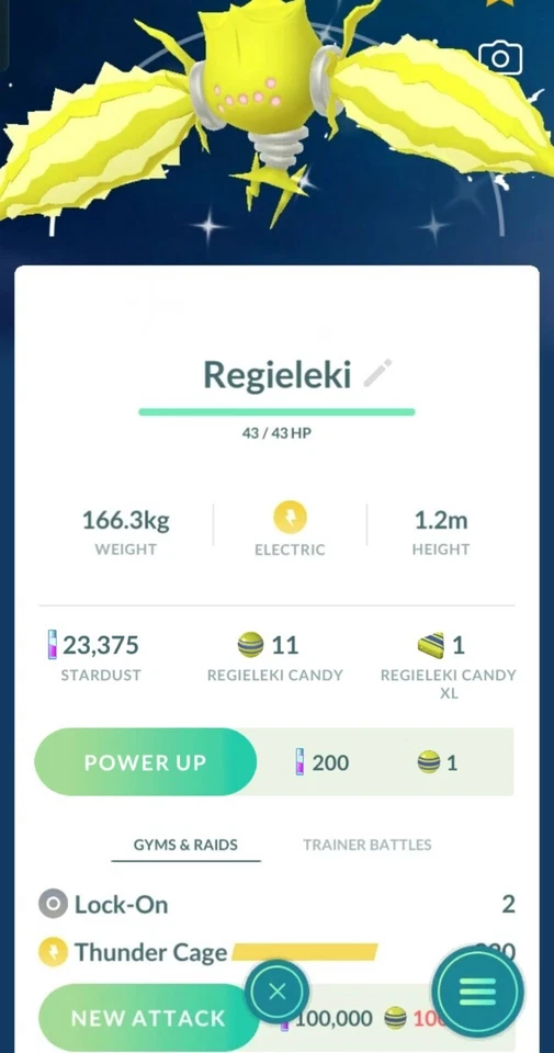 Pokémon Brillante Regieleki Nivel 1 Comercio o P T C GO Leer Descripción Foto 1 de 1