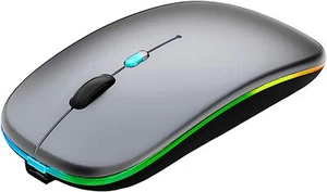 Rechargeable Wireless Bluetooth Mouse Slim Laptop Mouse for iPad Tablet Computer - Picture 1 of 8