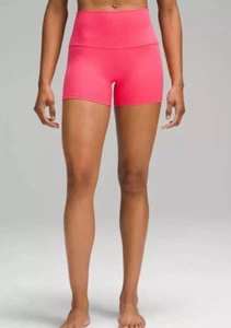 Taglia 6 Nuovo con etichette Lululemon Align HR High Rise Short 6" in rosa lucidalabbra - Foto 1 di 2