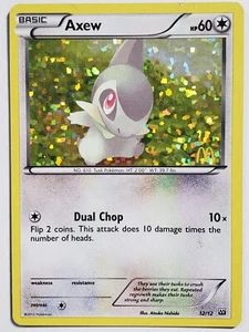 PROMO HOLO Axew 12/12 LP - 2012 MCDONALDS EXCLUSIVO Tarjeta Pokémon Atsuko Nishida - Imagen 1 de 4