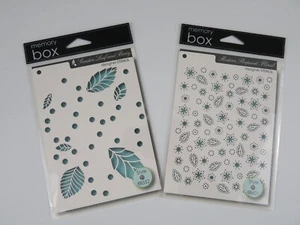 MEMORY BOX Garden Leaf & Berry (88552) Pinpoint Floral (88601) Designer Stencil - Picture 1 of 6