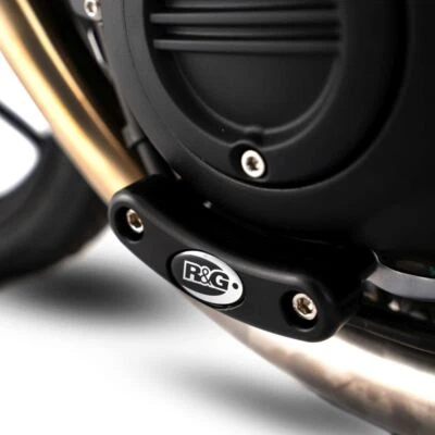 R&G Racing caixa de motor preta controles deslizantes LHS para 2016-2024 Triumph Bonneville T120 - Imagem 1 de 4