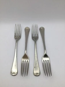 Vintage 4 Corona Nickel Silver Forks - Picture 1 of 10