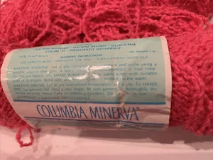 Lote de 5 madejas acrílicas Columbia Minerva 1 oz color #5759 hilo rosa delicioso de colección - Imagen 1 de 5