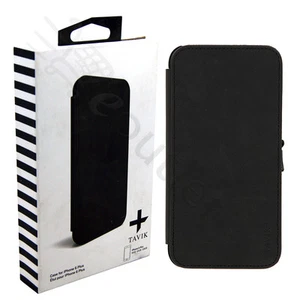 Tavik Fletch Wallet Case für iPhone 6 Plus/6s Plus – schwarzes Leder im Used-Look - Bild 1 von 4