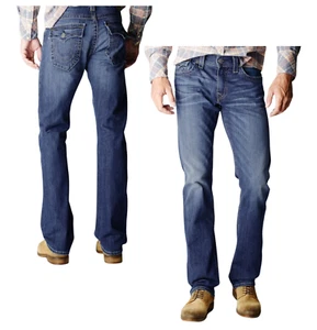 True Religion Jeans Ricky W/Flap Stretch Relaxed Straight Lake View Sz 42x36 - Picture 1 of 14