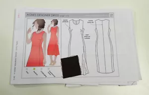 Style Arc Agnes Designer Dress Sewing Pattern, Cut & Complete, S 16, Circa 2010s - Picture 1 of 8