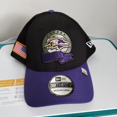 Шляпа Ravens New Era средняя/большая 39Thirty Flex Fit 2022 Salute to Service NFL - Изображение 1 из 4