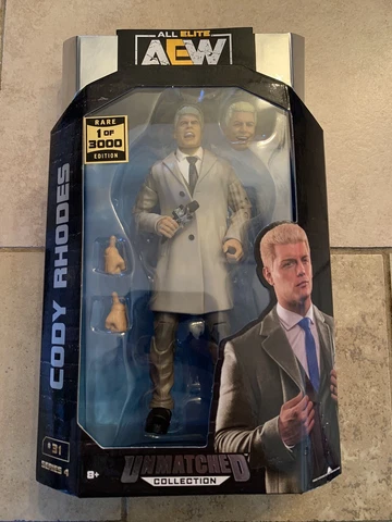 AEW Unmatched Series 4 Cody Rhodes RARE CHASE 1 of 3000 Wrestling Figure WWE Toy Cover