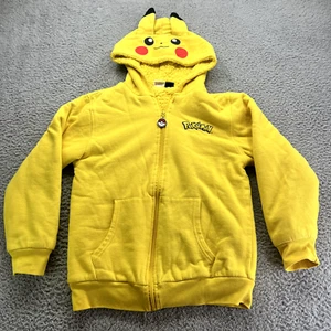 Pokemon Pikachu Boys Yellow Hoodie Jacket Youth Size Large - Imagen 1 de 13