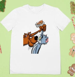 Scooby Doo Meet Tom and Jerry T-Shirt Unisex Tee For Men All Size S To 5XL - Picture 1 of 5