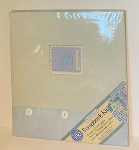 'Paper Boutique' SWEET LITTLE ONE Scrapbook Album Kit Blue 13"x14" Baby Boy - Picture 1 of 3