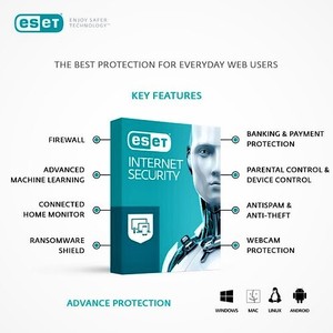 GENUINE ESET INTERNET SECURTY 2022 - 1 - YEARS - 1 - DEVICE - LATEST ACTIVATION