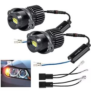2X LED Angel Eyes Halo Ring Light Bulb For BMW 3 Series E90 E91 LCI With Canbus. - Picture 1 of 8