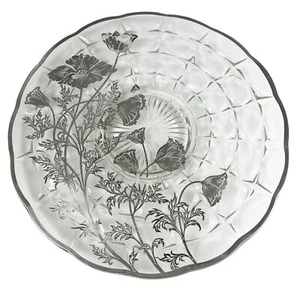 Placa vintage de plata esterlina superpuesta de amapola plateada Cambridge Flandes - Imagen 1 de 4