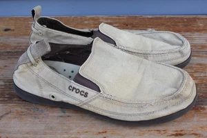 Crocs Herren Walu 11270 Hellbraun Mokassin Zehe Slipper Halbschuh Schuhe Größe 10M - Bild 1 von 16