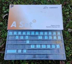 Cerakey V2 Blue Crazed Ceramic Keycaps - PARTIAL SET - Picture 1 of 7