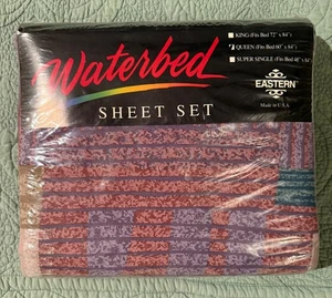Vintage EASTERN Queen Wasserbettlaken Set "San Simeon" Retro 80/90er - Bild 1 von 6