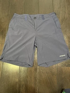 Patagonia Worn Wear Men’s Size Large Shorts Organic Cotton Blue w Teal Stripe - Picture 1 of 9