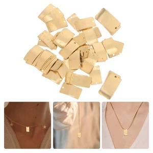 100 PCS DIY Copper Sheet Pendant DIY Handmade Jewelry Accessories Single Hole - Picture 1 of 12