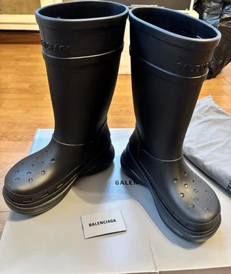 Botas de Goma Balenciaga Crocs Negras Talla 42 Nuevas En Caja Foto 1 de 4