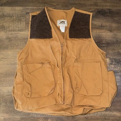 Vintage Duxbak Vest Men Extra Large Brown Padded Zip Back Pouch Made in USA - Image 1 of 4