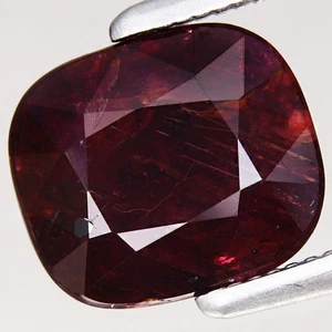 Cojín antiguo natural sin calefacción rubí rojo Madagascar 2,4 quilates ancho 7,6 x 6,6 mm - Imagen 1 de 4