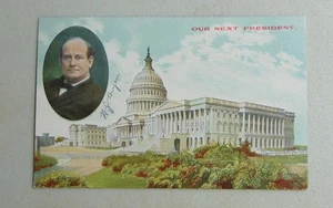 William Jennings Bryan 1908 postcard campaign political - Picture 1 of 2