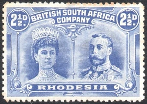 Rhodesia 1910-13 2½d bright ultramarine P.14, Double Head, SG.131a, mint cat.£35 - Picture 1 of 1