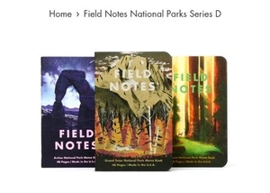 Field Notes Parchi NazionaliMemo Books - Serie D - 3,5" x 5,5" - 48 pagine - Foto 1 di 4