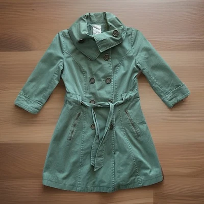 Gabardina forrada con cinturón manga 3/4 doble botonadura verde talla S de TUL para mujer Foto 1 de 4