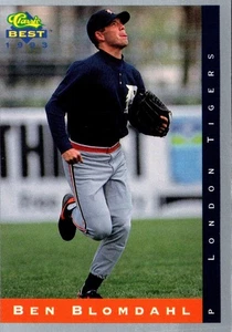 Tarjeta de béisbol clásica 1993 Best Ben Blomdahl #158 London Tigers - Imagen 1 de 2