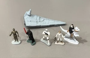 Star Wars Micro Machines Mini Figures & Star Destroyer Lot Of 6 Galoob 1993 ESB - Picture 1 of 19