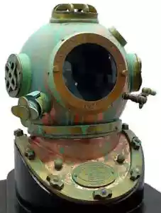 Brass Antique Diving Divers Helmet Mark V US Navy Helmet Marine 18" Scuba Helmet - Picture 1 of 7