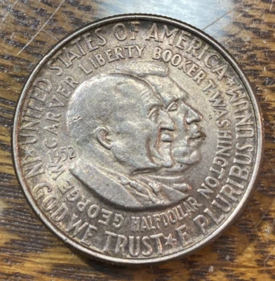 1952 Washington/Carver Half Dollar Nice Original Choice BU Golden Patina CHRC - Image 1 of 2