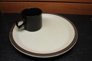 Doverstone Staffordshire England Heather Stoneware 10.5" Snack Plate & Mug - Picture 1 of 11