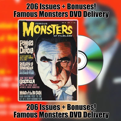 206 Issues + Bonus! Famous Monsters of Filmland Magazine Complete Collection - Image 1 of 4