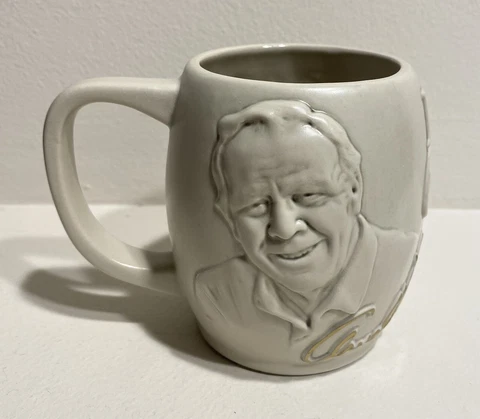Mug Cup Autographed-Arnold Palmer Golf Legend of the Century Ceramic Embossed Cover